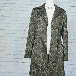 Long lace print jacket
